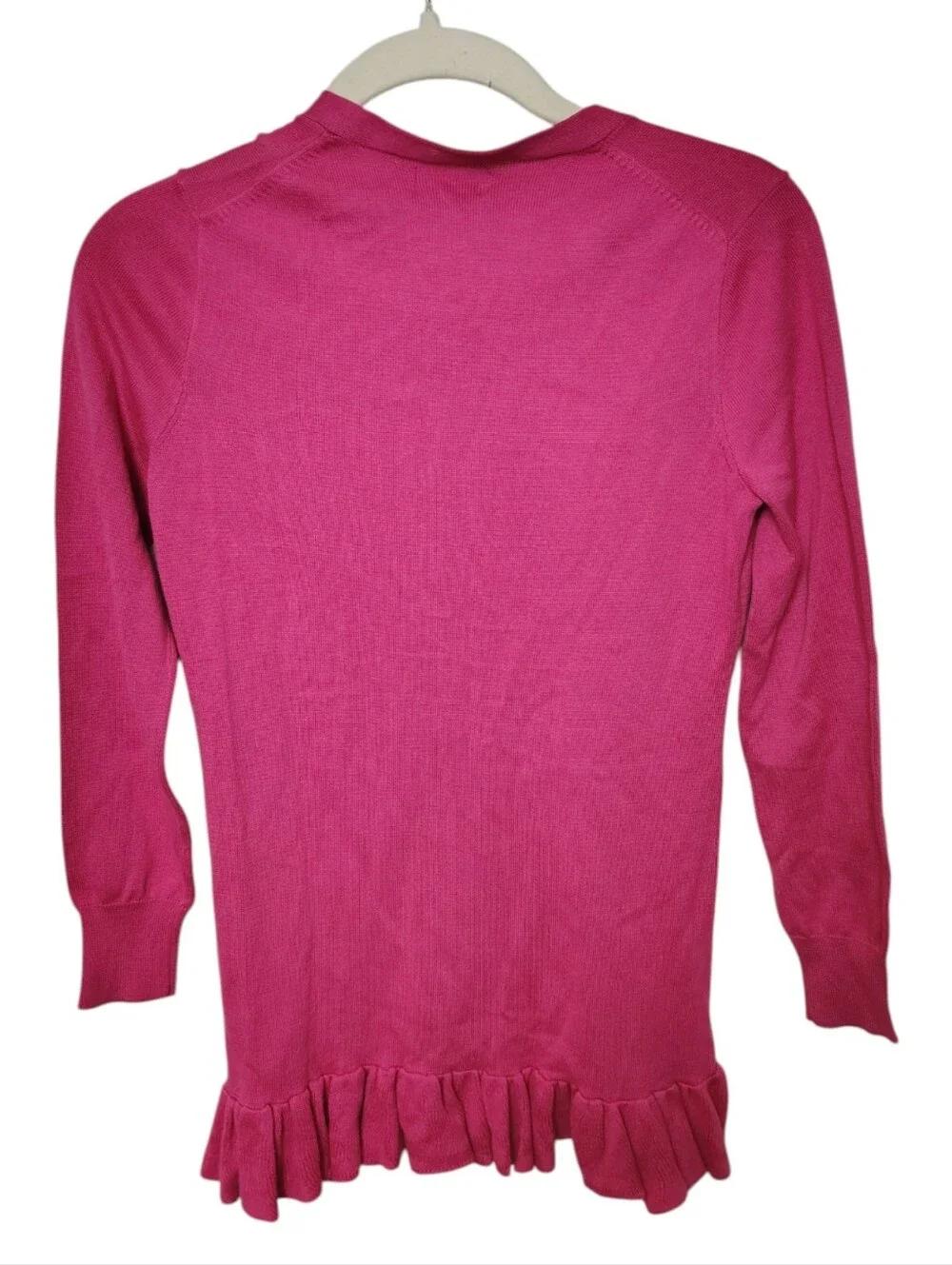 Ralph Lauren Ruffle Hem Knit Cardigan Sweater Large(12/14) NWT